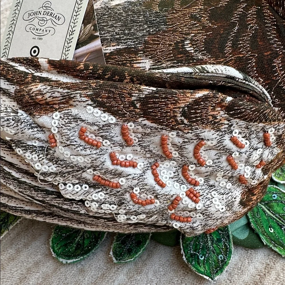 John Derian for Target Beaded Grouse Pillow 2025 Fall